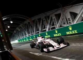 El mexicano Sergio Pérez, de Force India, llegó en quinto en el Gran Premio de Singapur. (EFE)