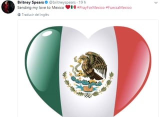 Varios artistas de otras partes del mundo enviaron condolencias a México. 