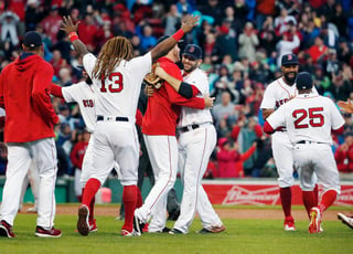 Medias Rojas de Boston derrotó 6-3 a los Astros de Houston y logró el título de la División Este de la Liga Americana. (AP)