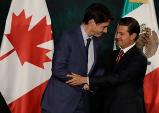 Unidos. Peña Nieto ha entablado una fuerte relación con el primer ministro Justin Trudeau. (AP)