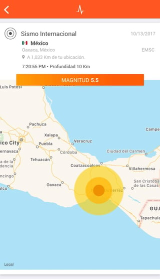 El temblor se registró a las 19:20 horas 23 kilómetros al sureste de Salina Cruz. (ESPECIAL)