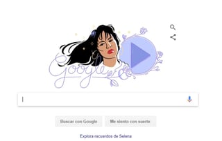 Este martes Google rinde homenaje a Selena. (ESPECIAL) 