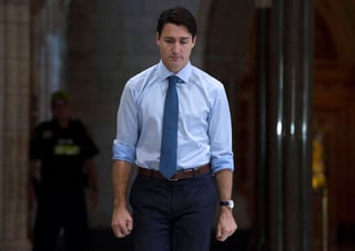 Trudeau no pudo contener las lágrimas. (AP)