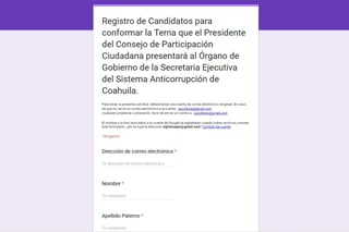 Página. Los datos de la convocatoria pueden ser consultados a través de la página www.cpccoahuila.org.mx.