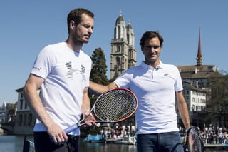 Andy Murray y Roger Federer se enfrentarán mañana en Glasgow. (Archivo)