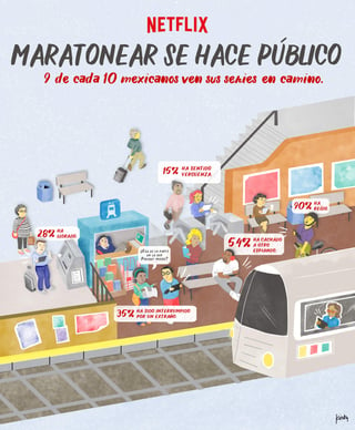 En México, el viaje en microbuses, Metrobús y transportes similares son el espacio público donde mayor consumo de Netflix. (ESPECIAL) 