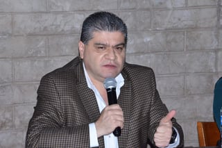 Riquelme dio una conferencia de prensa por primera vez después de que el Trife validó la elección de la gubernatura de Coahuila. (FERNANDO COMPEÁN) 