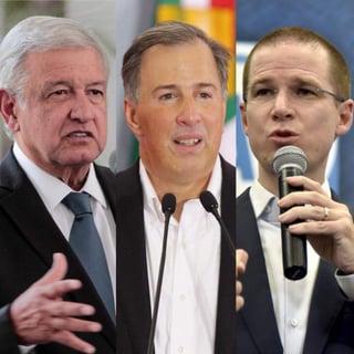 Todo indica que López Obrador, Meade y Anaya serán los protagonistas de la elección del 1 julio de 2018, aunque aún falta esperar cuántos de los aspirantes independientes logran juntar las firmas necesarias para el registro. (ARCHIVO)
