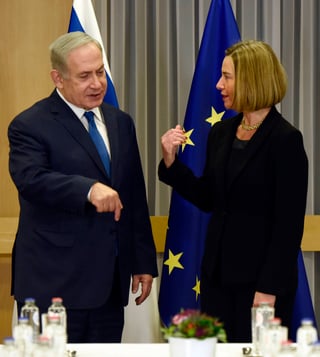 Difieren. La UE recibió al primer ministro de Israel. (AP)