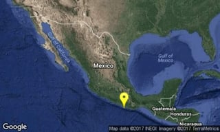 Indicó que el movimiento telúrico se originó a 44 kilómetros al suroeste de Pinotepa Nacional, Oaxaca, en las coordenadas 16:12 grados latitud norte y -98.39 grados longitud oeste, a una profundidad de 10 kilómetros. (TWITTER)