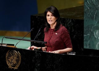 'Este día será recordado', dijo la embajadora estadounidense, Nikki Haley, en el debate previo a la votación de una resolución que demanda a Washington que dé marcha atrás sobre Jerusalén. (EFE)