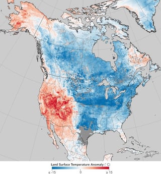 Dos polos. Así se encuentra el contraste de temperaturas en el norte del continente americano.