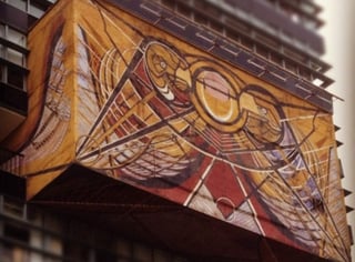 En el mural, Siqueiros con sus trazos en diagonales genera una sensación de amplitud y libertad. (ESPECIAL)