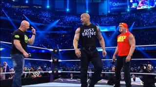 Stone Cold, The Rock y Hulk Hogan compartieron el ring de WWE en 2015. (Cortesía @ElInformanteMX)