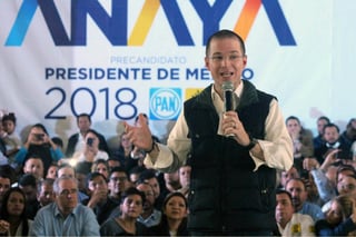 Promesa. Ricardo Anaya, el precandidato de Acción Nacional, PRD y MC, indicó que buscará el desarrollo económico del país. (EL UNIVERSAL)