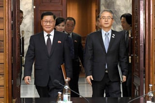 Acuerdos. Las delegaciones de ambas Coreas  ya se encuentran en negociaciones. (AP)