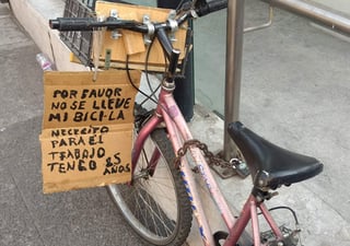 Pide que no le roben su bici en México y se hace viral
