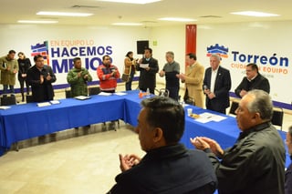 Propuestas. Rindieron protesta integrantes del Consejo Municipal de Protección Civil de Torreón. Reforzarán acciones. (FERNANDO COMPEÁN)