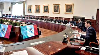 Encuentro. El presidente Enrique Peña Nieto sostuvo una reunión con su gabinete en Los Pinos. (AGENCIA REFORMA)