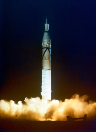Comienzo. El cohete Júpiter C transportó el 'Explorer 1'. (EFE)
