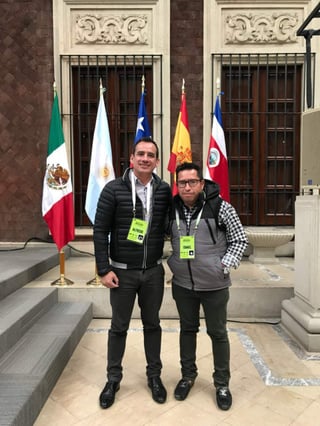 Alfredo Alemán e Ismael Caro, integrantes de Carreras Lagunas, estuvieron presentes en dicho evento. (EL SIGLO DE TORREÓN)