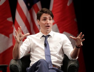 Durante una charla en el Instituto de Política de la Universidad de Chicago, Trudeau dijo que Canadá entablará pláticas “serias y constructivas” con México y Estados Unidos. (AP)