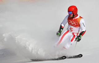El austríaco Marcel Hirscher realiza su segundo recorrido en el eslalon gigante, en los Juegos Olímpicos de Pyeongchang, Corea del Sur. Marcel Hirscher se perfila como rey del esquí alpino