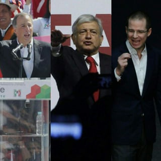 Los partidos políticos ratificaron ayer a sus respectivos candidatos presidenciales Ricardo Anaya, José Antonio Meade y Andrés Manuel López Obrador, para las elecciones del próximo 1 de julio. (NOTIMEX-EFE-AP)