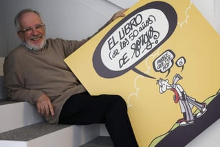 El español Antonio Fraguas 'Forges', fallecido hoy en Madrid a los 76 años, fue un humorista gráfico que hizo de la orden de su padre su santo y seña: ser un 'dibujante original', ejemplo de la eterna lucha a favor de la justicia y en contra de la barbarie protagonizada por el ser humano. (EFE)