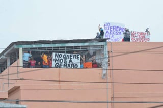 Manifestación.  Internos del Penal de 'Topo Chico' protestaron contra la directora. 