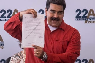 Maduro presentó su candidatura apoyado principalmente por el gobernante Partido Socialista Unido de Venezuela (PSUV), el Movimiento Somos Venezuela y el Partido Comunista de Venezuela (PCV), entre otros. (ARCHIVO)