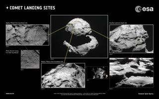 La estructura de 'Chury', compuesta de dos lóbulos, se produjo por el encuentro de dos antiguos cometas de poca densidad y con elementos volátiles que les permitieron acercarse lentamente sin llegar a explotar. (ARCHIVO)