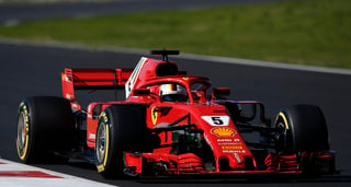 El piloto alemán Sebastian Vettel marcó un tiempo de 1 minuto, 20.396 segundos y totalizó 171 vueltas ayer. Sebastian Vettel, el más rápido en pruebas de F1