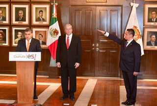 Esta mañana tomó protesta José Luis Pliego Corona como secretario de Seguridad de Coahuila. (ESPECIAL) 