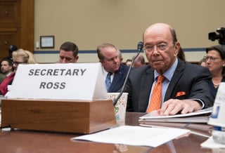 Responsable. Según la Casa Blanca,  la decisión de la pregunta descansó enteramente en el secretario de Comercio, Wilbur Ross. (AP)