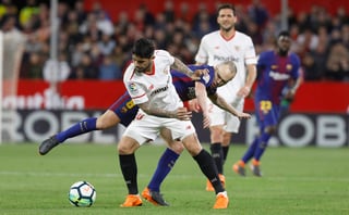 Sevilla tuvo abajo 2-0 al Barcelona, sin embargo le empataron en los minutos finales. (AP)