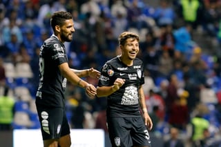 La figura. Sebastián Palacios anotó cuatro goles en la paliza de Pachuca 6-2 ante Puebla. (Jam Media)