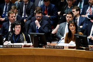 La embajadora estadounidense ante la ONU, Nikki Haley, pidió este lunes al Consejo de Seguridad una respuesta, pero dejó claro que su país está dispuesto a actuar por su cuenta si Rusia veta una decisión en Naciones Unidas. (ARCHIVO)