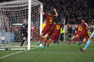 Manolas metió el gol que metió a la Roma a semifinales.