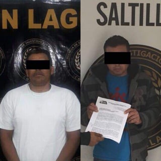 Uno fue detenido en San Pedro y otro en Saltillo. (ESPECIAL) 