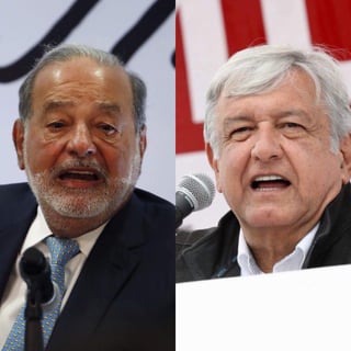 Carlos Slim y AMLO chocaron por sus opiniones sobre el nuevo aeropuerto. (ARCHIVO) 