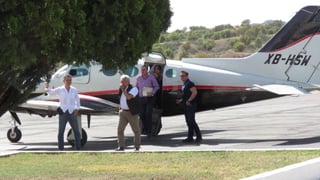 López Obrador se trasladó en un Cessna 401 a Mexicali.