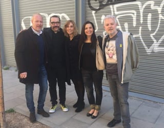 Integrantes de Parchís se reunieron en Barcelona, España para anunciar la grabación de un documental de la banda. (ESPECIAL)
