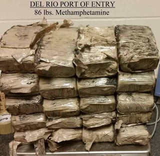 Acción. La Patrulla Fronteriza detalló que lograron incautar 24 paquetes con aproximadamente 86 libras de presunta metanfetamina.
