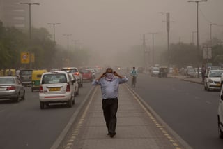 Potentes. Las poderosas tormentas de polvo se registraron en tres estados del norte de India. (AP)