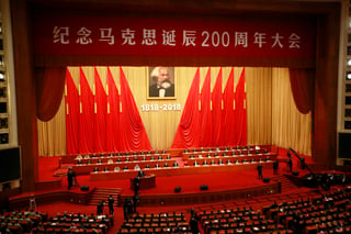 Valorado. China conmemoró con gran ceremonial el bicentenario del nacimiento de Marx.