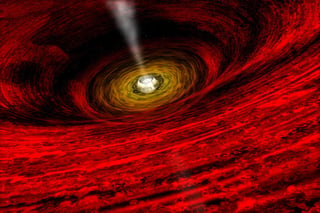 El agujero negro que crece más rápido del Universo conocido hasta ahora, el cual absorbe una masa equivalente al Sol cada dos días. (ARCHIVO)