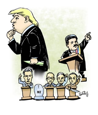 Las declaraciones de los candidatos  han girado en torno a Estados Unidos y a Venezuela. (EL SIGLO DE TORREÓN)
