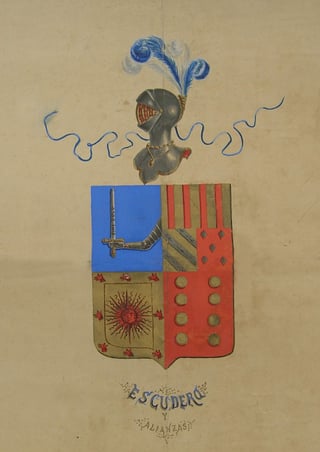 Escudo de armas  de Agustín de Escudero.

