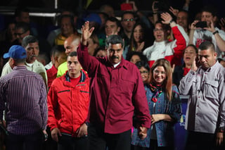 Se queda. El recién reelegido presidente venezolano, Nicolás Maduro, agradeció a los electores. (EFE)